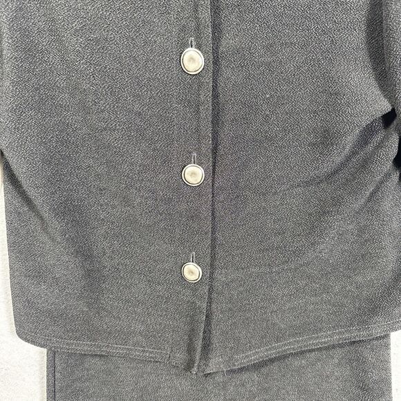 Positive Attitude Long Dress Set Womens SZ 8 Black Maxi Short Sleeve Jacket - Picture 5 of 16